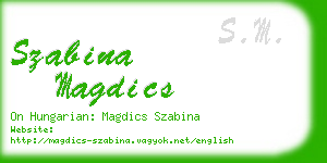 szabina magdics business card